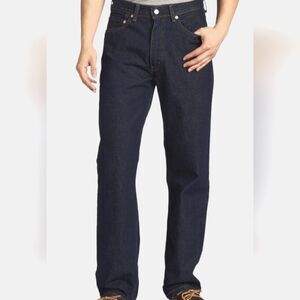 Levi's Jeans Men's 550 Relaxed Fit Straight Leg Blue‎ Rinse Denim Mid Rise 38 32